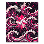 Pink Deep Waves Explosion Rug