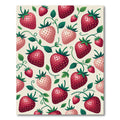 Vibrant Pink Strawberry Vine Pattern Rug