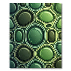 Organic Emerald Green Rounded Pebble Rug