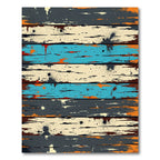 Distressed Wood Grain Stripe Rug