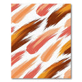 Abstract Terracotta Ochre Brush Stroke Rug
