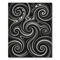 Monochromatic Swirl Vortex Abstraction Rug