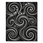 Monochromatic Swirl Vortex Abstraction Rug