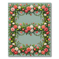 Coral Pink Floral Vine Swag Rug