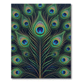 Vibrant Peacock Feather Radiating Lush Plumes Rug