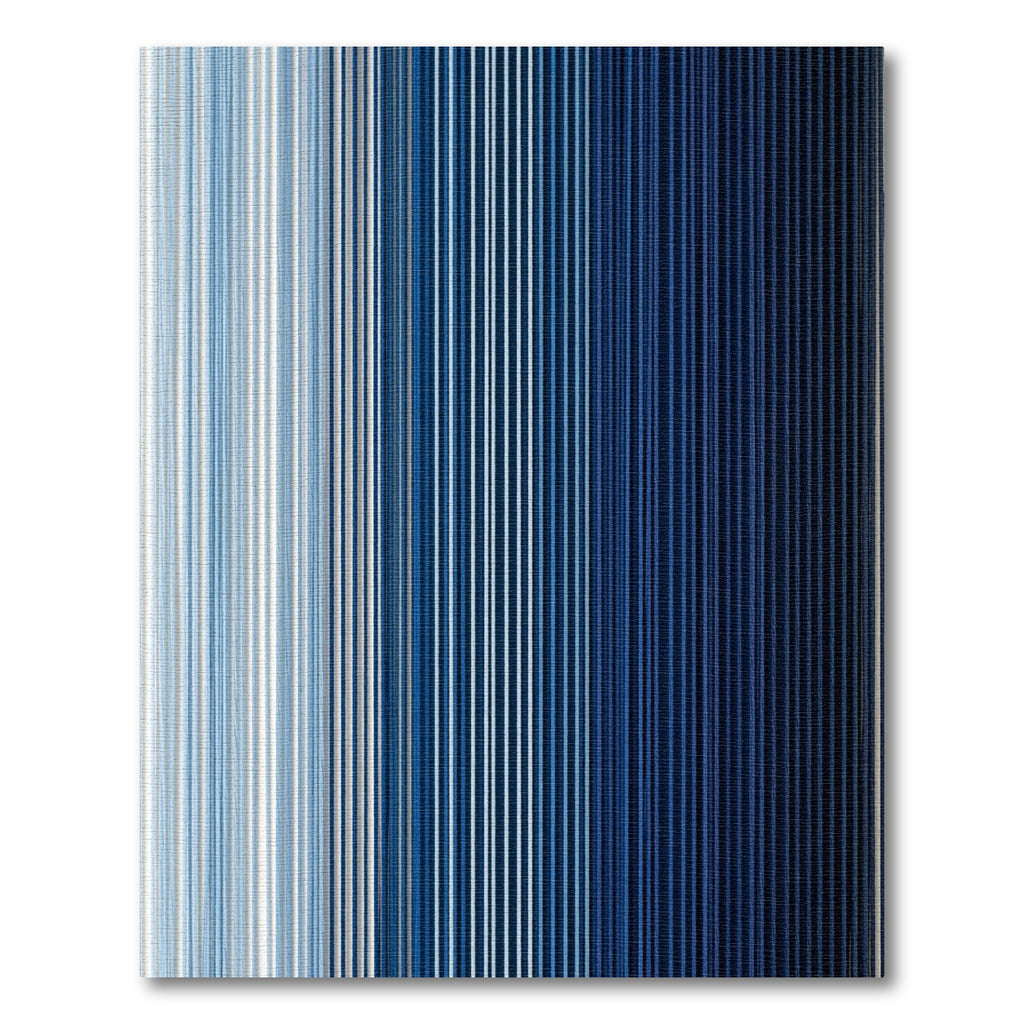 Deep Blue Ombre Vertical Stripe Rug