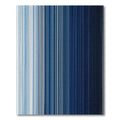 Deep Blue Ombre Vertical Stripe Rug