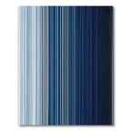 Deep Blue Ombre Vertical Stripe Rug