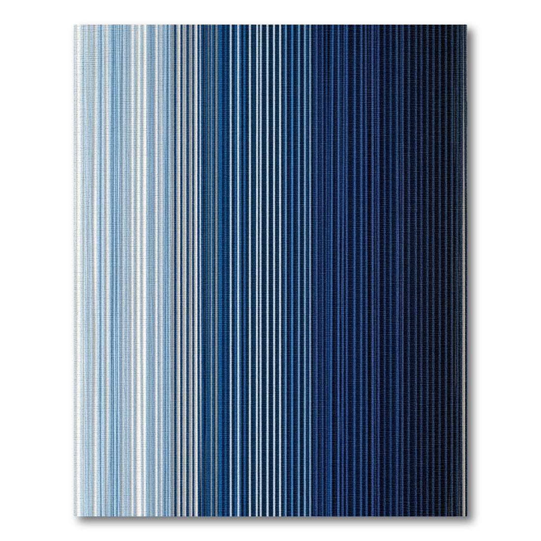 Deep Blue Ombre Vertical Stripe Rug