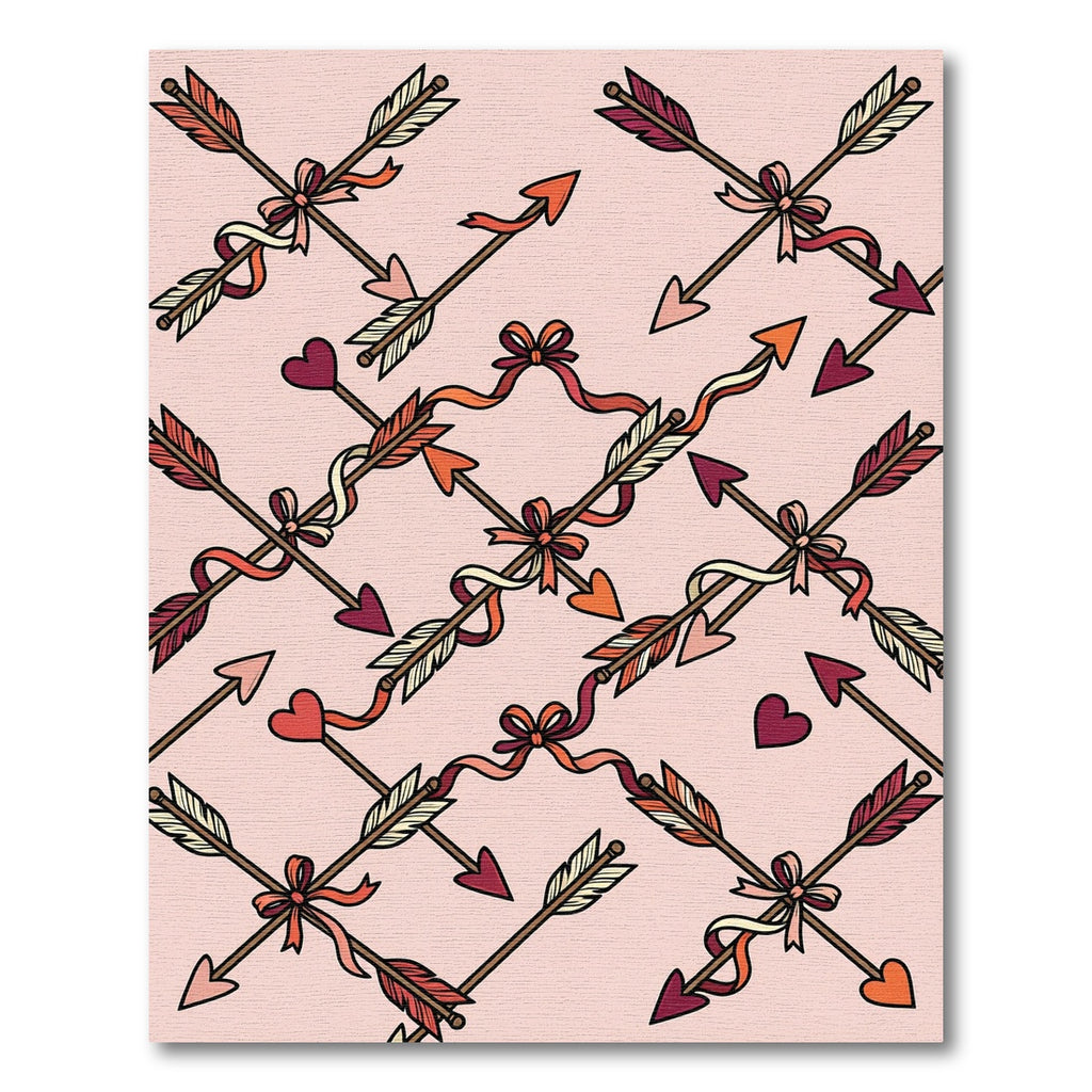 Crossed Cupid Arrows With Ribbons Rug