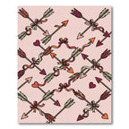 Crossed Cupid Arrows With Ribbons Rug