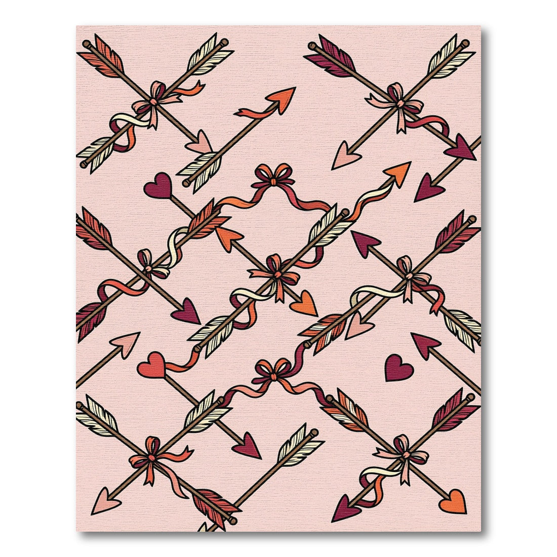 Crossed Cupid Arrows With Ribbons Rug