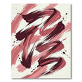 Abstract Crimson Brushstroke Swirl Rug
