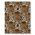 Leopard Heads Beige Spot Composition Rug