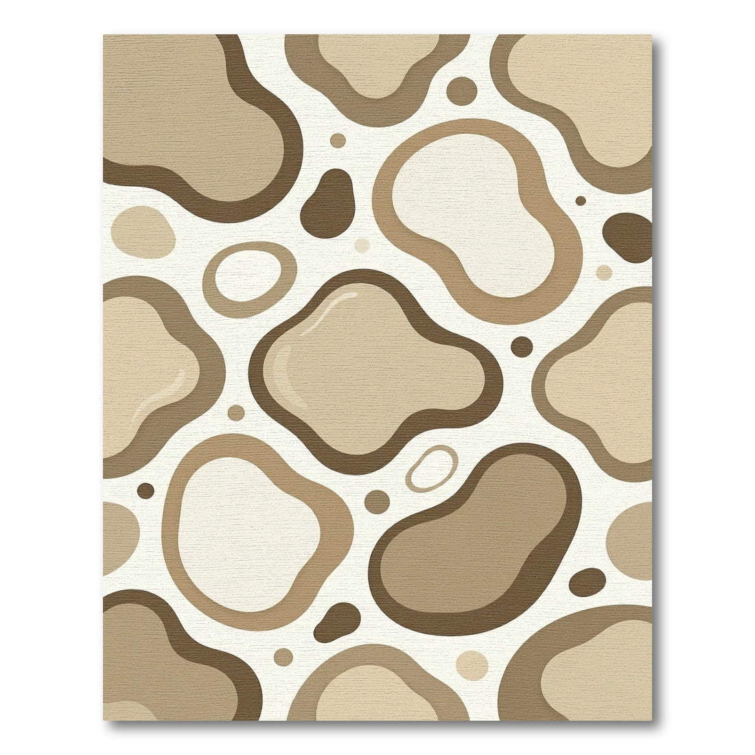 Organic Neutral Earthy Abstract Shapes Rug
