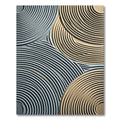 Modern Black White Tan Arc Rug