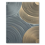 Modern Black White Tan Arc Rug