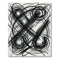 Monochrome Abstract Swirl Brushstroke Rug