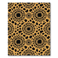 Black Sunburst Spots Ochre Rug