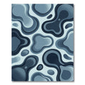 Modern Organic Blue Liquid Abstract Rug