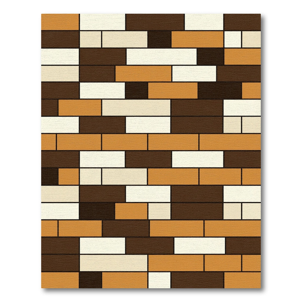 Earthy Tones Rectangular Composition Rug