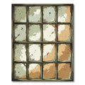 Earthy Tones Grungy Panel Arrangement Rug