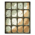 Earthy Tones Grungy Panel Arrangement Rug