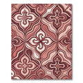 Crimson Floral Curving Arch Medallion Rug