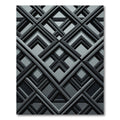 Charcoal Gray Modern Intersecting Geometric Rug