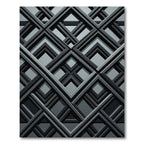 Charcoal Gray Modern Intersecting Geometric Rug