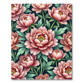 Blush Pink Floral Foliage Art Rug