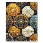 Circular Dot Sunburst Medallion Rug