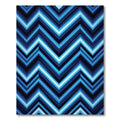 Cool Blue Chevron Zigzag Stripes Rug
