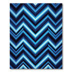 Cool Blue Chevron Zigzag Stripes Rug