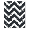 Dark Gray Cracked Chevron Rug