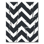 Dark Gray Cracked Chevron Rug