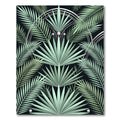 Art Deco Mint Green Palm Leaf Arrangement Rug