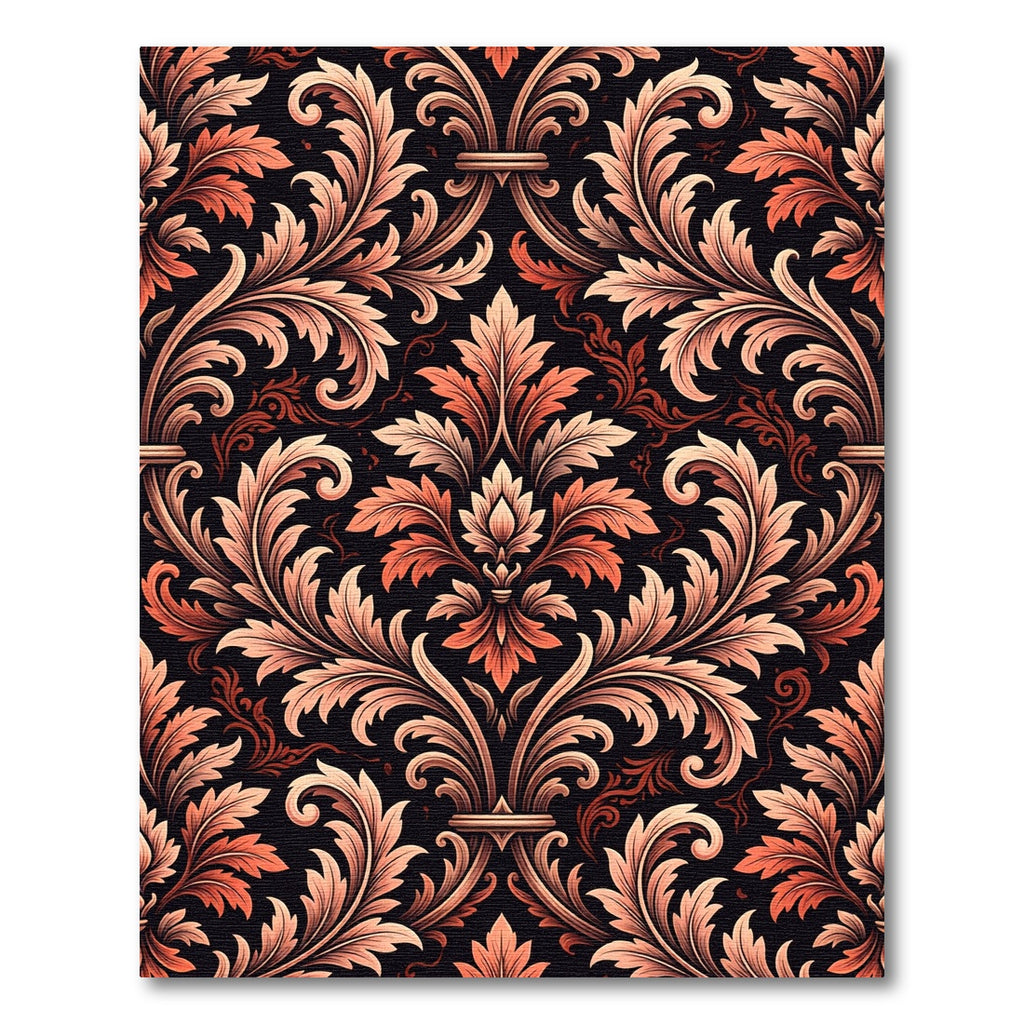 Baroque Floral Acanthus Vines Rug