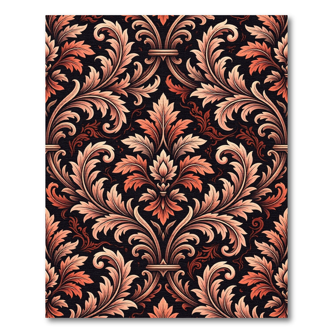 Baroque Floral Acanthus Vines Rug