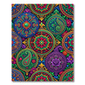 Vibrant Multicolored Floral Medallion Kaleidoscope Rug