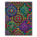 Vibrant Multicolored Floral Medallion Kaleidoscope Rug