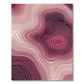 Deep Pink Topographic Contour Rug
