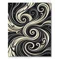 Monochromatic Swirl Abstract Ribbon Rug