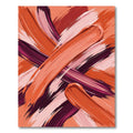 Orange Crimson Swirl Stroke Rug