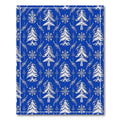 Classic Blue White Foliage Forest Rug