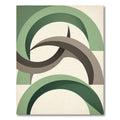 Modern Sage Abstract Curved Arch Rug