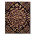 Ornate Gold Mandala Medallion Background Rug