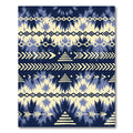 Navy Blue Tribal Arrow Diamond Rug