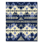 Navy Blue Tribal Arrow Diamond Rug