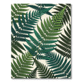 Verdant Green Fern Frond Overlay Rug